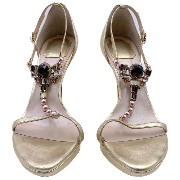 Dior Champagne Evening Sandal Heel - Picture 2 of 10